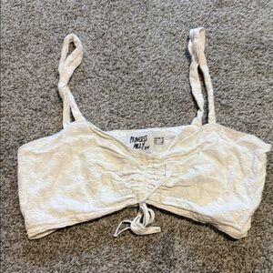 Princess Polly White Eyelet Crop Top